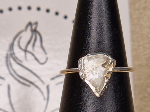 Bague druzy cristal de roche
